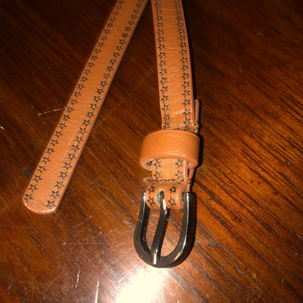 A delicate handcrafted leather belt.
